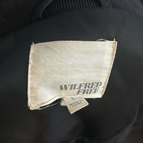 Wilfred Free Black Oversized Long Bomber Jacket - Picture 8 of 8